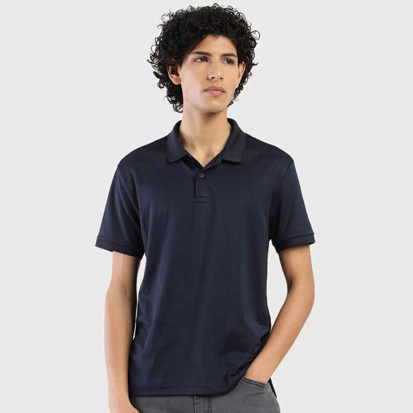 Levi's Men's 100% Polyester Polo T-shirt | Navy Blue - L Levi's Men's 100% Polyester Polo T-shirt | Navy Blue - L