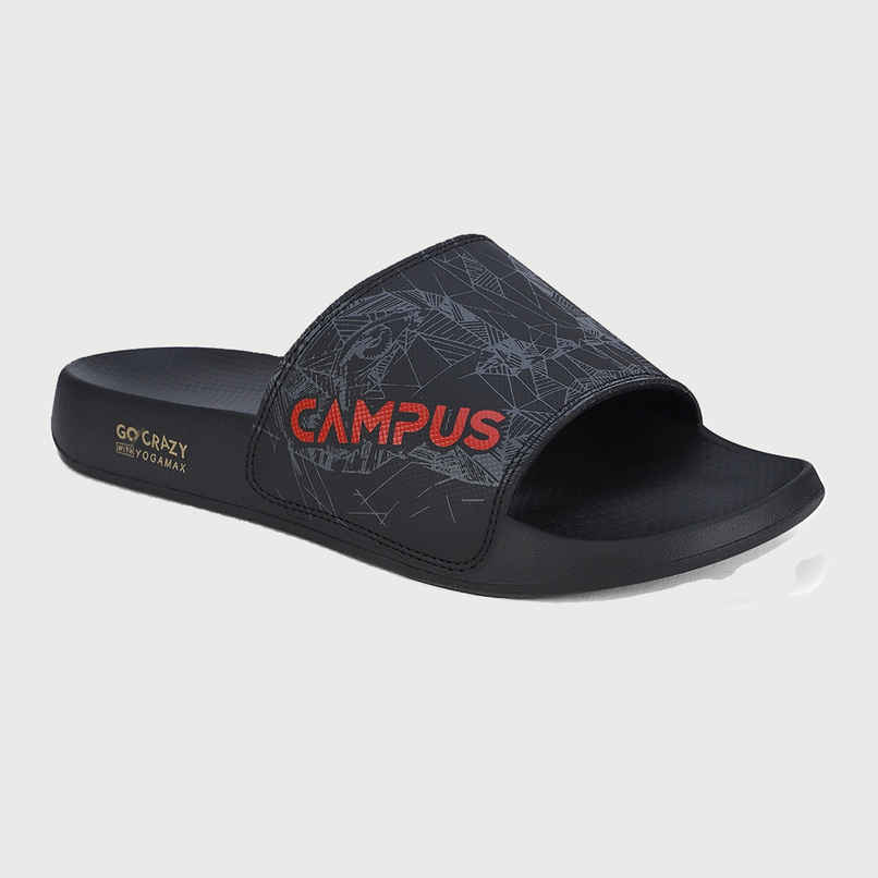 Campus Men's Slides | SL-437 | Black - UK 10 Campus Men's Slides | SL-437 | Black - UK 10