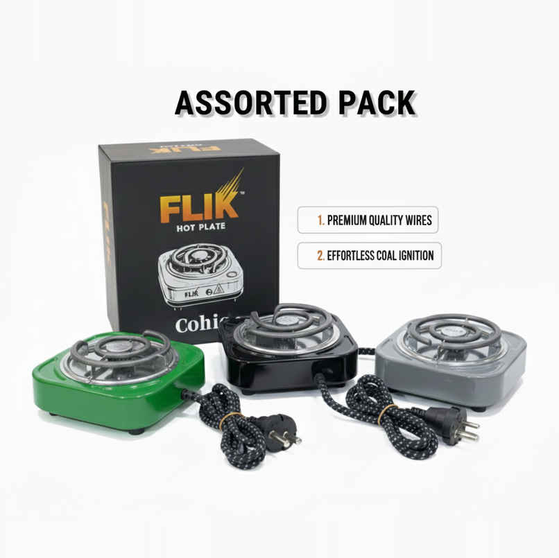 FLIK Premium Hookah Hot Plate Assorted Pack | Coal Heater FLIK Premium Hookah Hot Plate Assorted Pack | Coal Heater