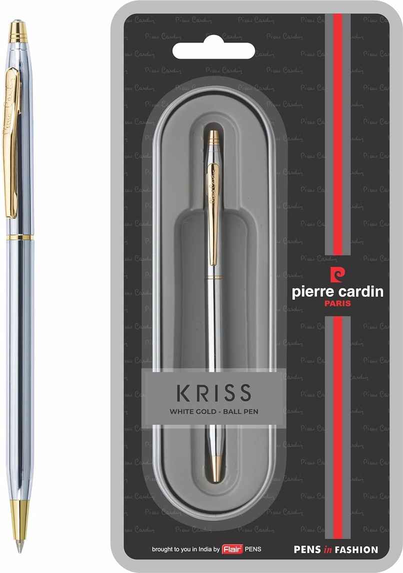 Pierre Cardin Kriss White Gold Metal Ball Pen