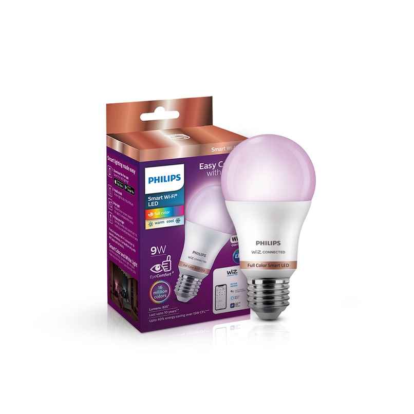 Philips Wiz WiFi Enabled Smart 9 W Led Bulb | E27 Base Holder Philips Wiz WiFi Enabled Smart 9 W Led Bulb | E27 Base Holder