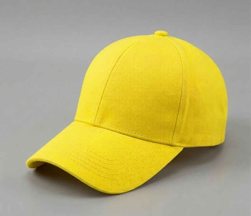 Blynk Unisex Solid Color Baseball Cap with Adjuable Back | Yellow Blynk Unisex Solid Color Baseball Cap with Adjuable Back | Yellow