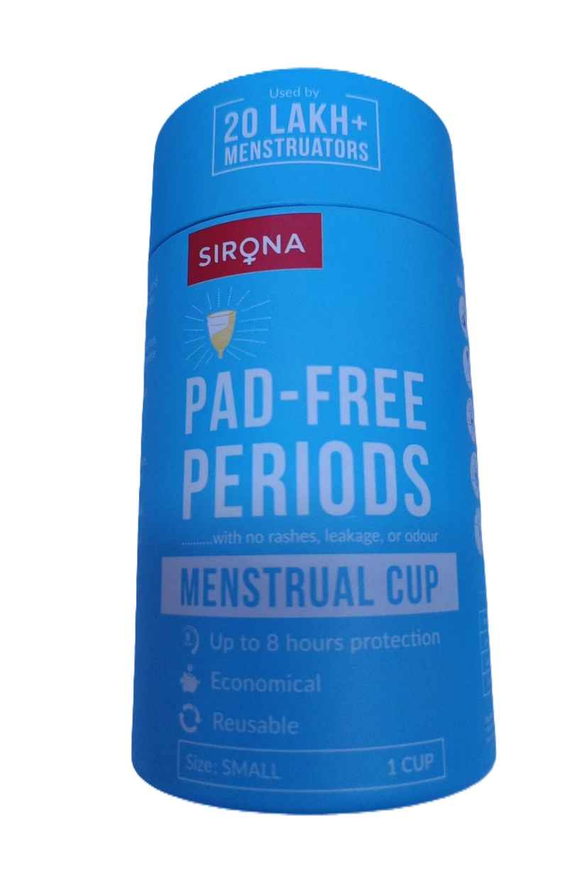 Sirona Reusable Menstrual Cup for Women With Pouch Small
