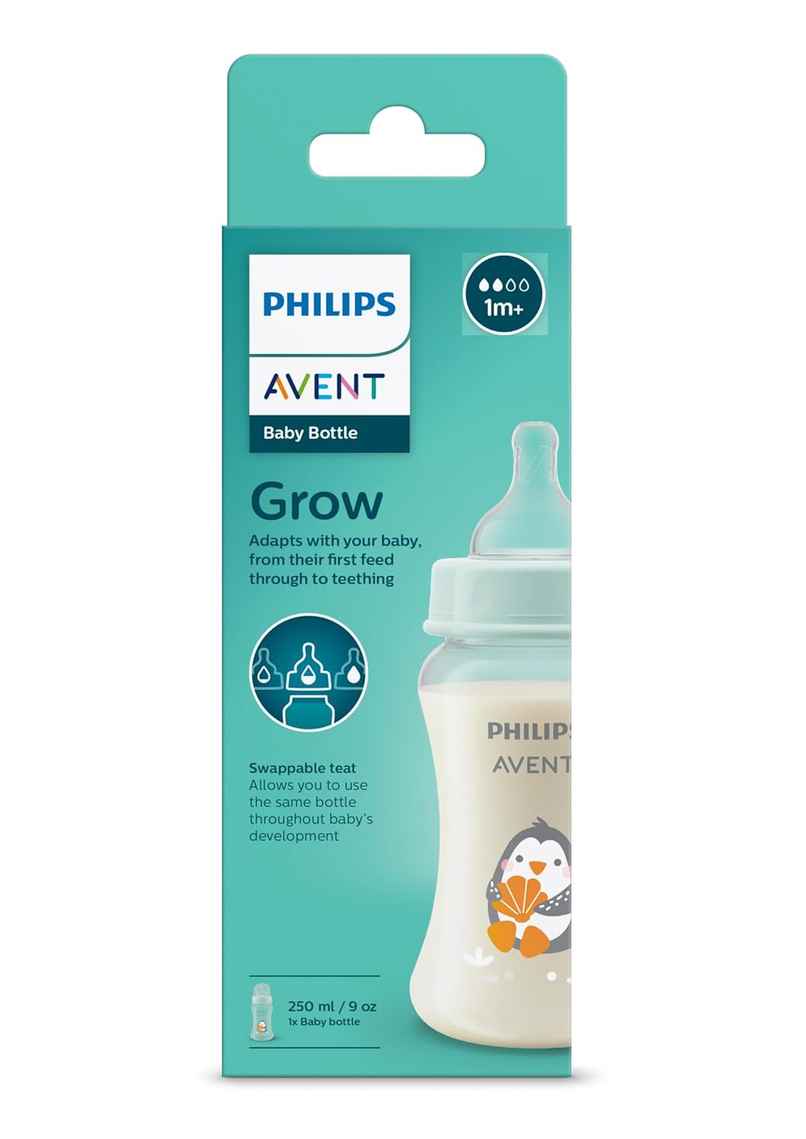 Philips Avent Grow Bottle | 1m+ | Slow Flow | Pack of 1| SCF061/02 Philips Avent Grow Bottle | 1m+ | Slow Flow | Pack of 1| SCF061/02