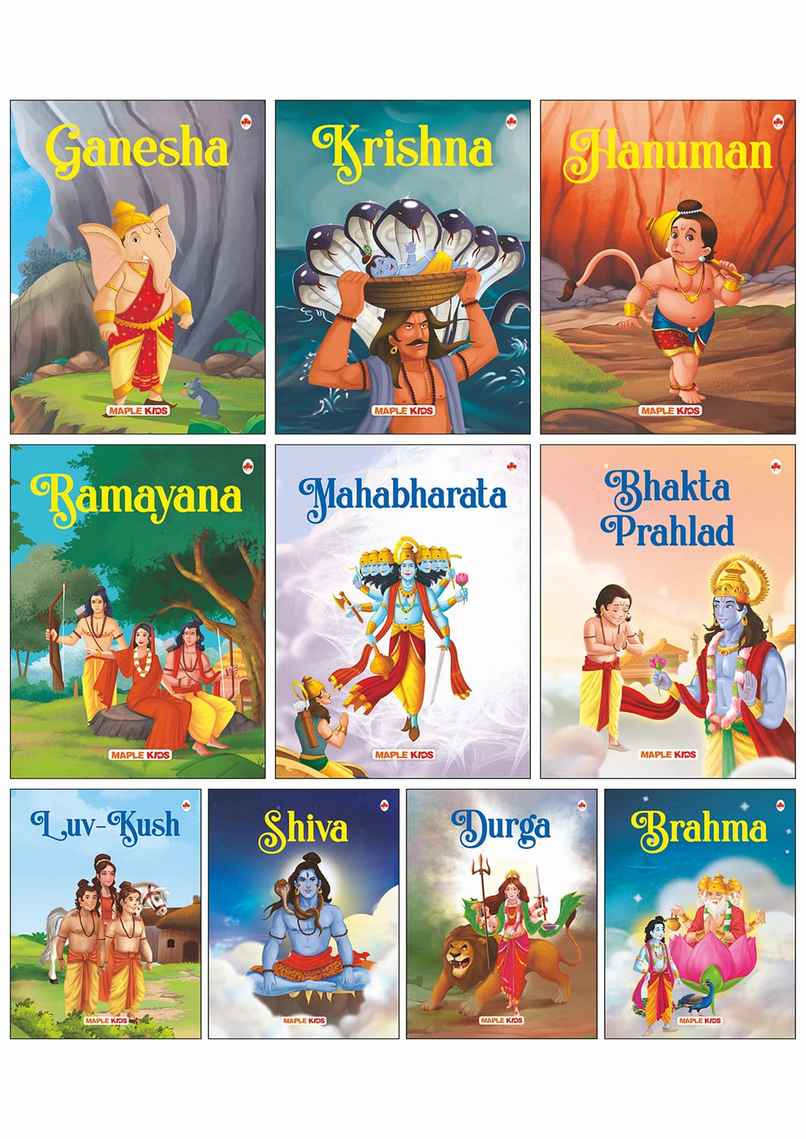 Mythology Tales - Story Book for Kids (Illustrated) (Set of 10 Books)