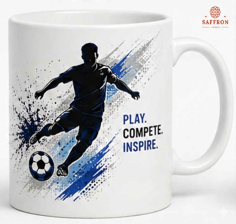 Saffron Ceramic Mug | Football Mug | FIFA World Cup Saffron Ceramic Mug | Football Mug | FIFA World Cup