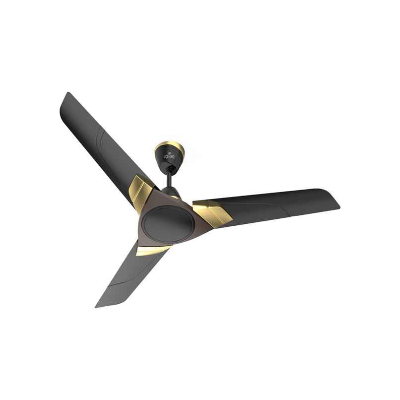 Polycab Aereo Plus Ceiling Fan,1200mm,100% Copper,Rust-Proof Blades,Matt Black Choclate Gold