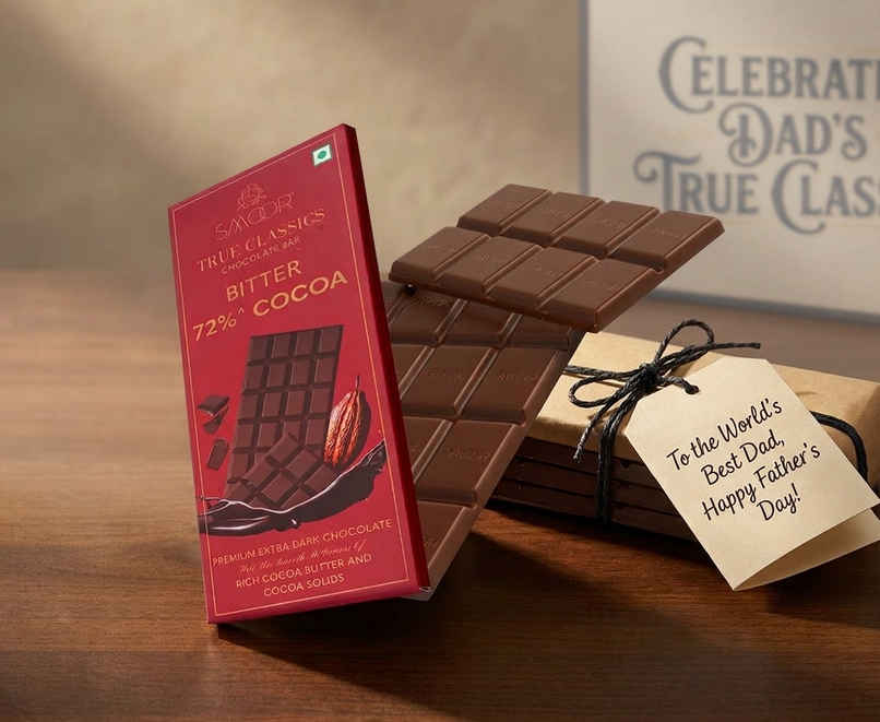 Smoor Dad's True Classic Bitter 72% Dark Chocolate Bar Smoor Dad's True Classic Bitter 72% Dark Chocolate Bar