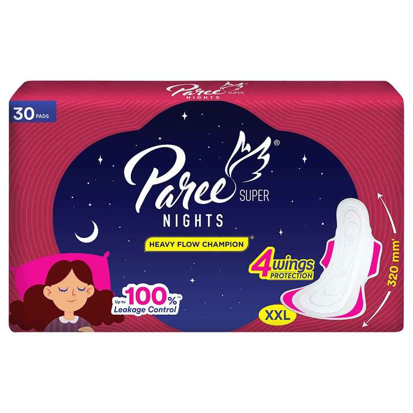 Paree Super Nights Sanitary Pads | XXL | 30 pcs
