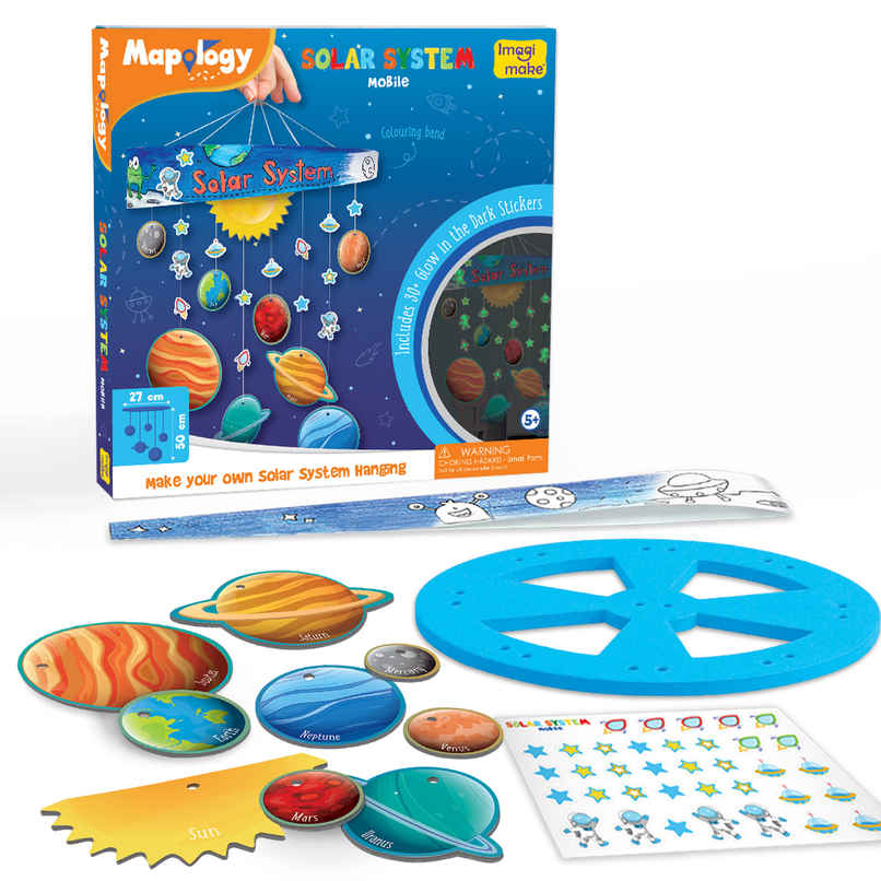 Imagimake Solar System Mobile Kit | Space Science Learning Toy | Interactive Model Gift
