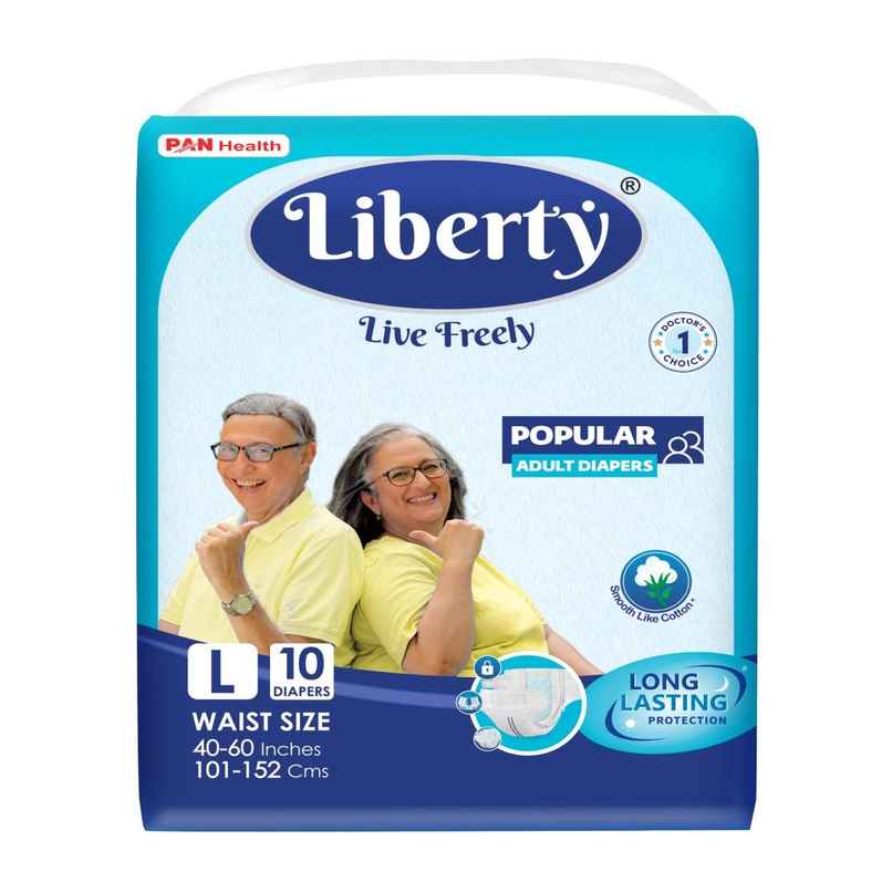 Liberty Popular Adult Diaper ( Tape, L , 40-60 inches)