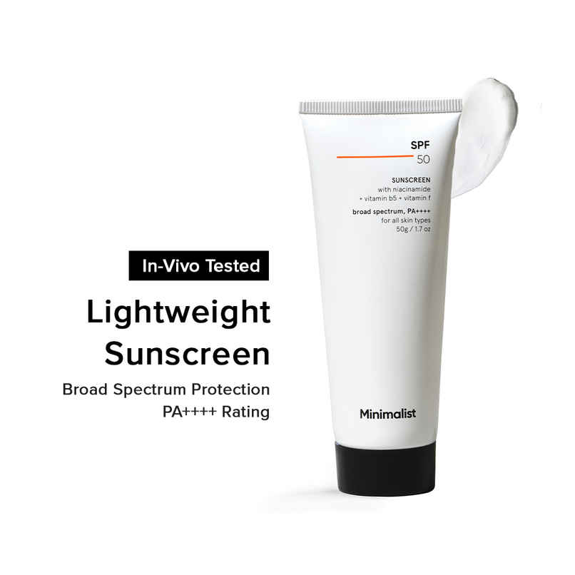 Minimalist SPF 50 Multi- Vitamin cream Sunscreen | In-vivo Tested