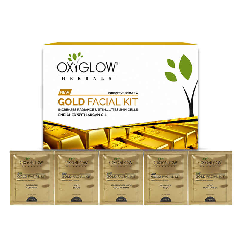 Oxyglow Herbals Gold Facial Kit | Increase Radiance & Stimulate Skin Cell