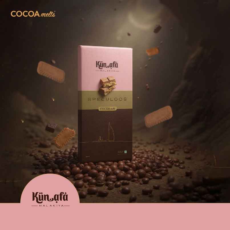 Cocoa Melts Dubai Speculoos Kunafa Chocolate Bar