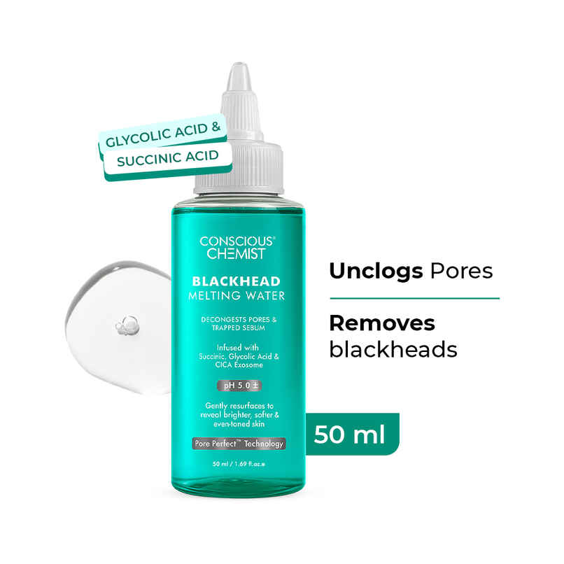 Conscious Chemist Blackhead Melting Water with Succinic & Glycolic Acid for Clear, Smooth Skin