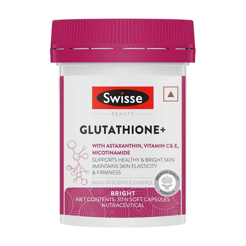 Swisse Glutathione Tablets With Astaxanthin, Vitamin Nicotinamide For Healthy Skin (30 Capsules)