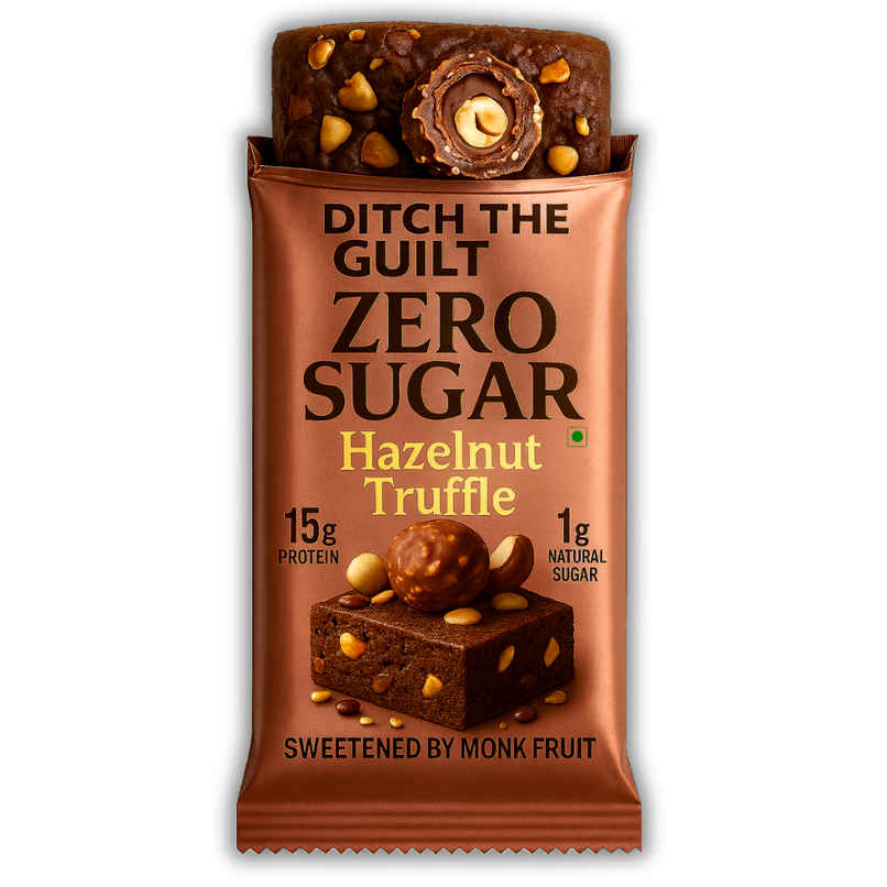 Ditch The Guilt Hazelnut Truffle Protein Brownie