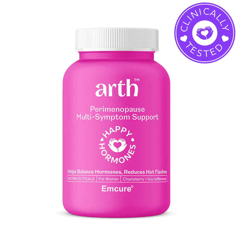 Arth By Emcure Perimenopause Supplement for Women | Hot Flashes, Mood Swings & Hormonal Balance