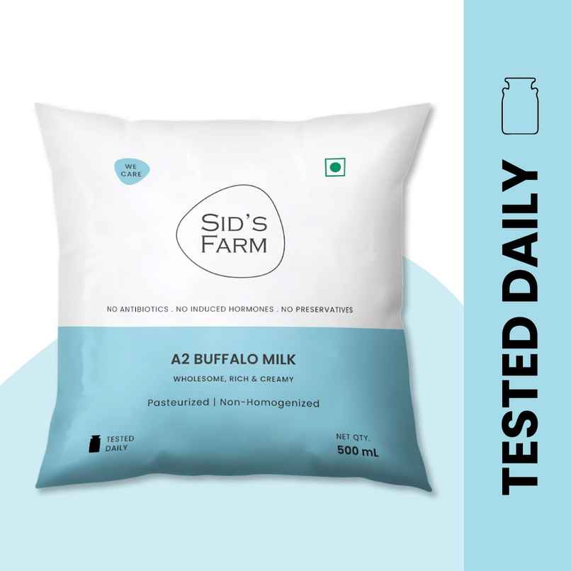Sid's Farm A2 Buffalo Fresh Milk | Pouch