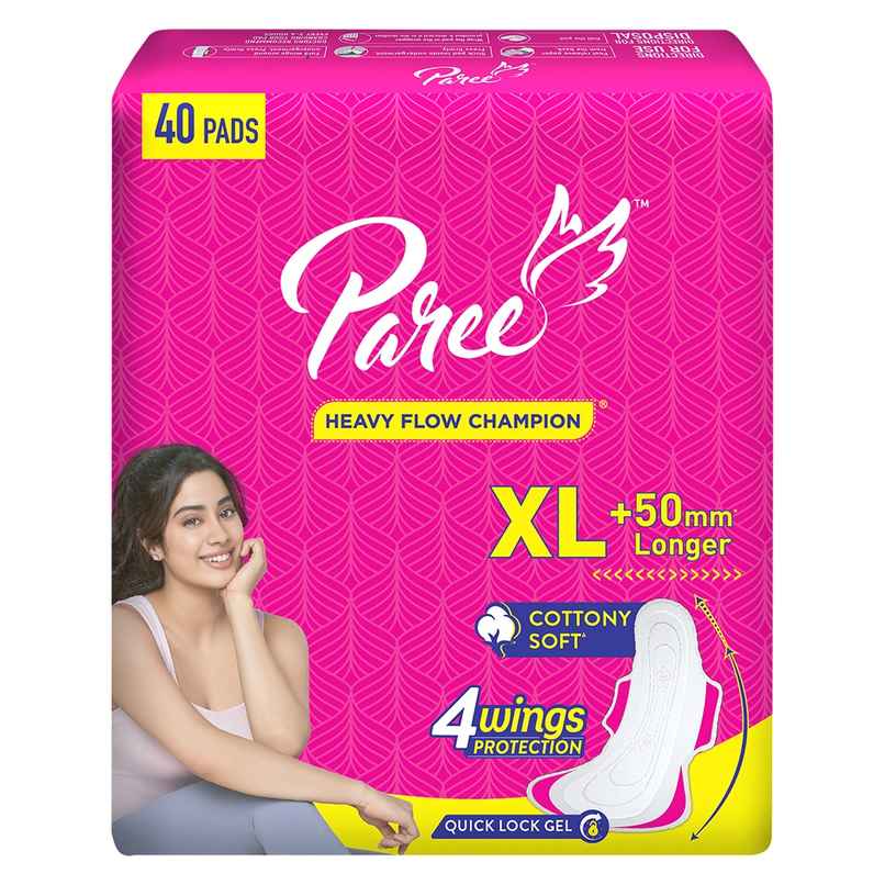 Paree Soft and Rash Free Sanitary Pads | XL | 40 pcs