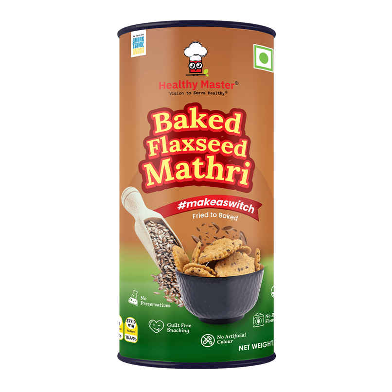 Healthy Master Baked Wheat Mathri | Flax seed