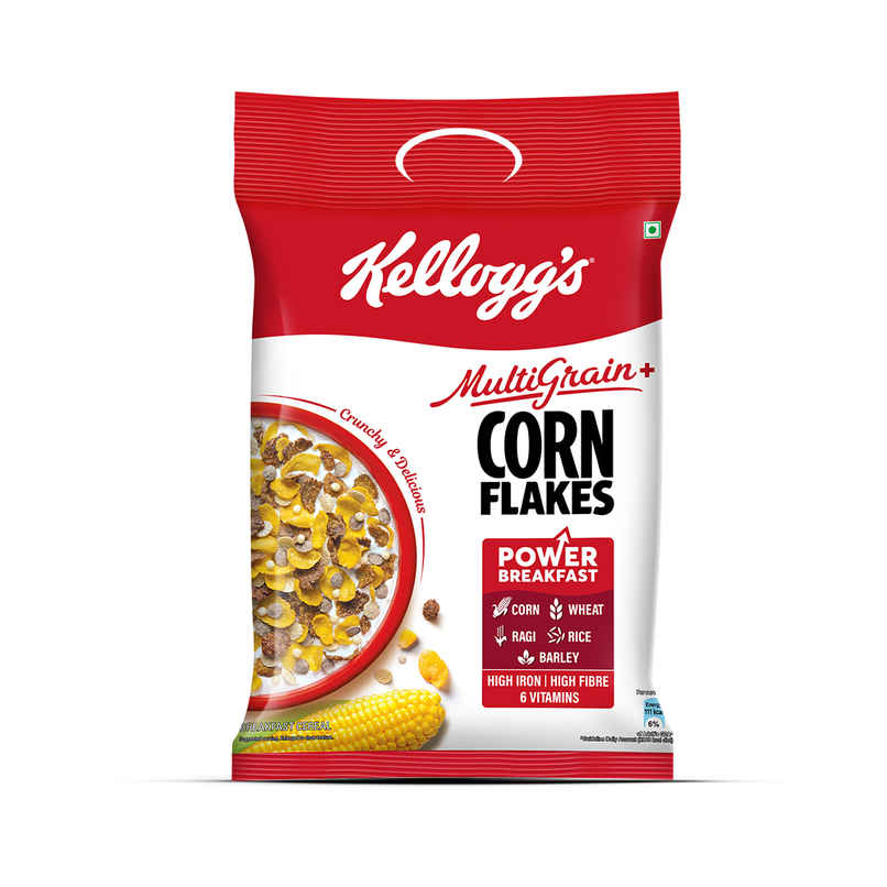 Kellogg's Multigrain Plus Corn Flakes | Power of 5 Grains | 6 Vitamins