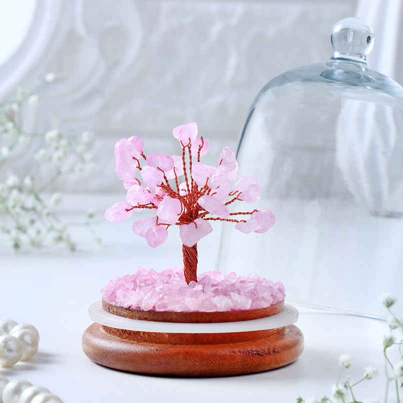Astrotalk Rose Quartz Dome Tree