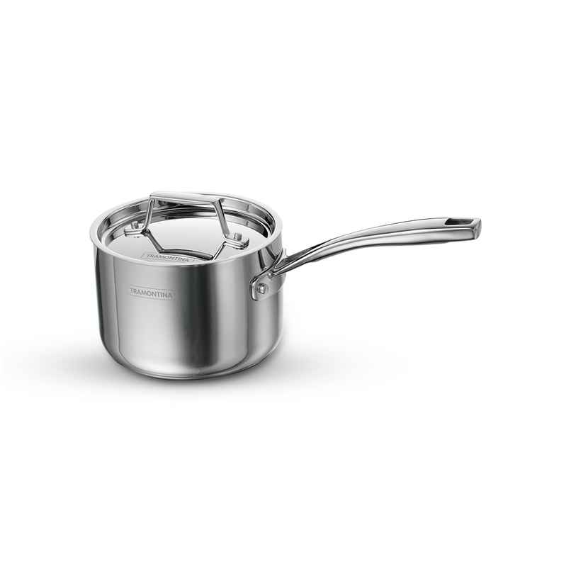 Tramontina Aeion Triply Sauce Pan | 14 cm | 1.5 L | Stainless Steel Lid | Induction Compatible