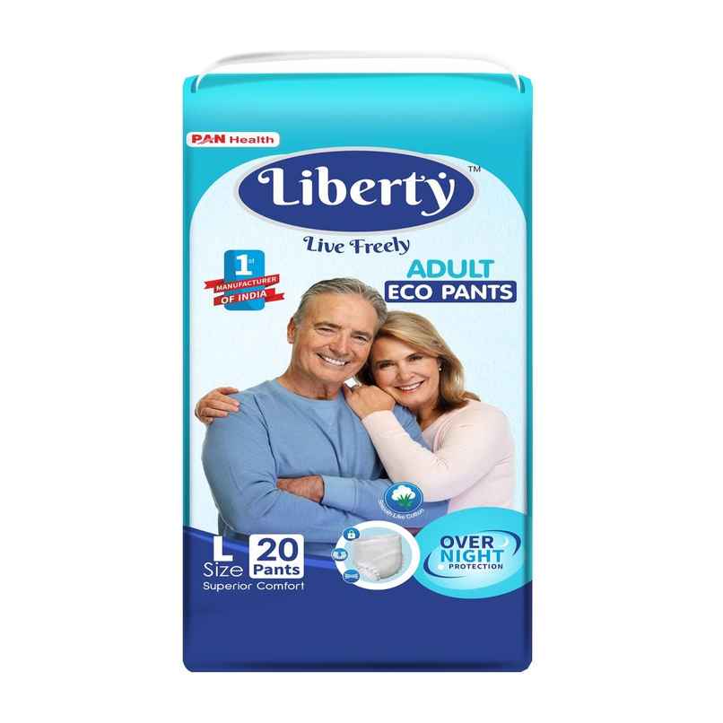 Liberty Eco Adult Diaper (Pants, L, 30-55 inches)