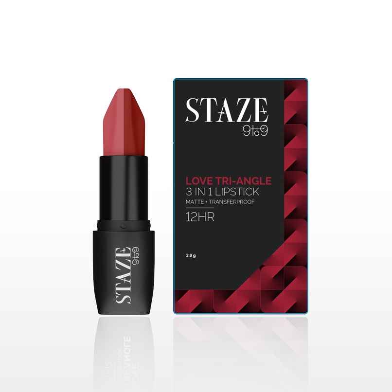 Staze 3 in 1 Transferproof Matte Lipstick | 01 Brick Pink