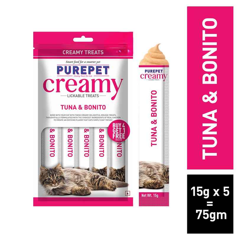 Purepet Tuna & Bonito Creamy Lickable Cat Treats Purepet Tuna & Bonito Creamy Lickable Cat Treats