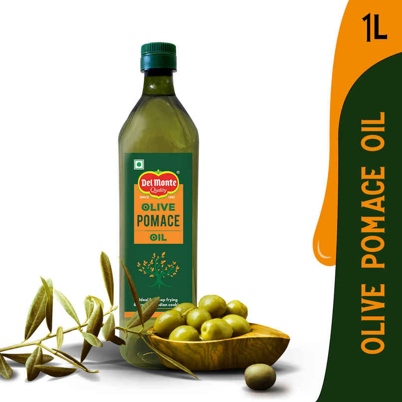 Del Monte Pomace Olive Oil | Suitable For Indian Cooking | Zero Cholesterol & Trans-Fat Del Monte Pomace Olive Oil | Suitable For Indian Cooking | Zero Cholesterol & Trans-Fat