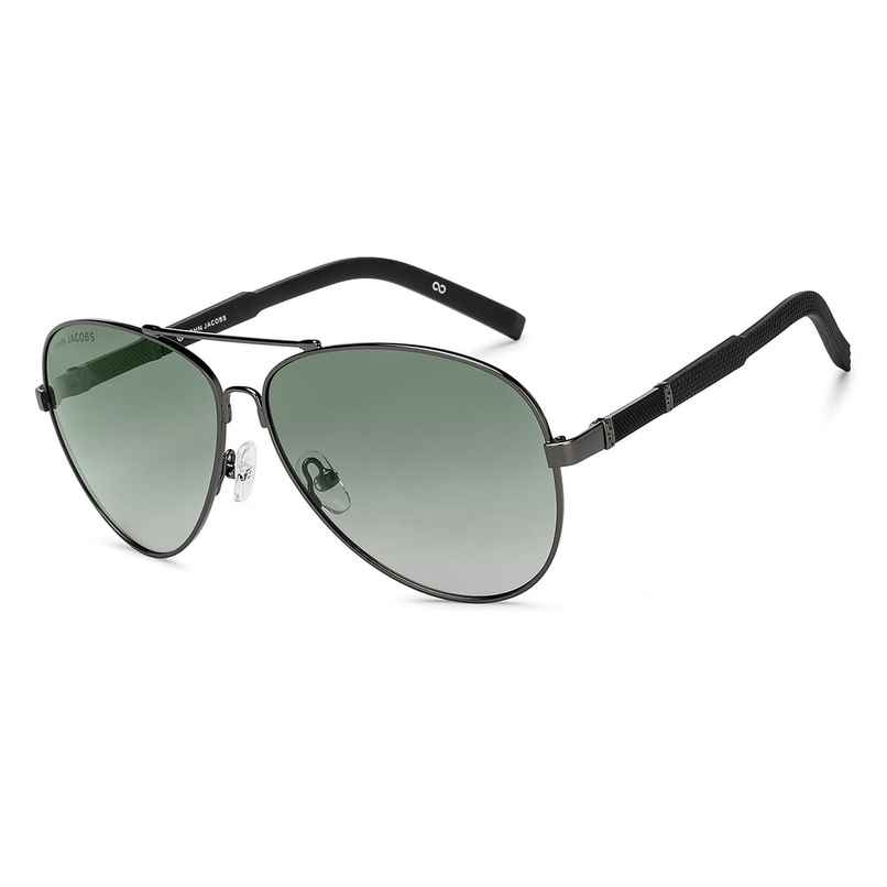 John Jacobs By Lenskart Unisex Metal Sunglasses | Gunmetal Green - Extra Wide John Jacobs By Lenskart Unisex Metal Sunglasses | Gunmetal Green - Extra Wide