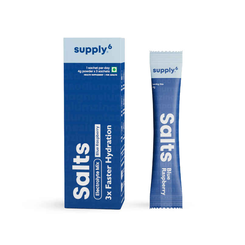 Supply6 Salts | Electrolyte Mix | Sodium, Potassium, Magnesium, Zinc, Fiber | Blue Raspberry Supply6 Salts | Electrolyte Mix | Sodium, Potassium, Magnesium, Zinc, Fiber | Blue Raspberry