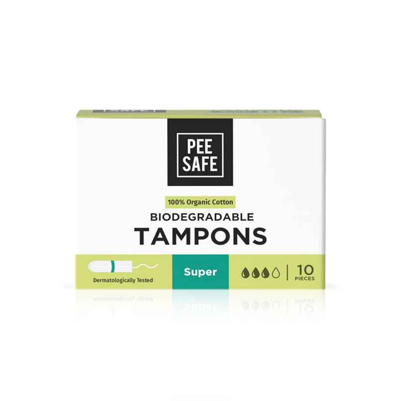 Pee Safe 100% Organic Tampons Super