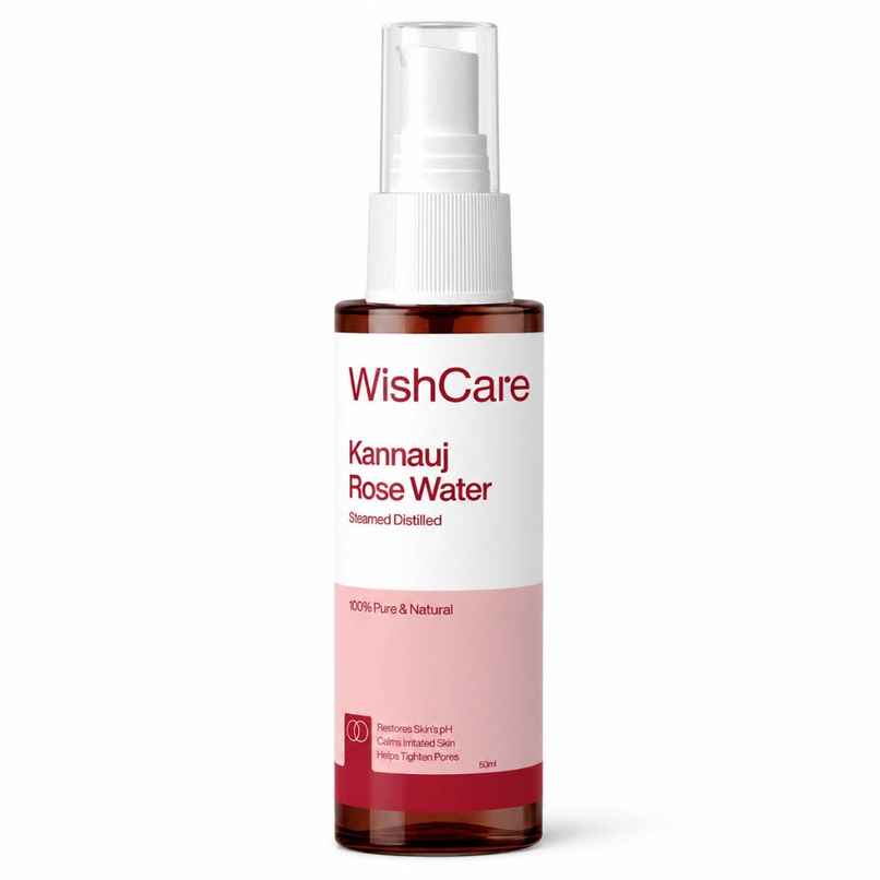 WishCare Pure & Natural Kannauj Rose Water For Skin Face & Hair - Rose Water Spray Face Toner