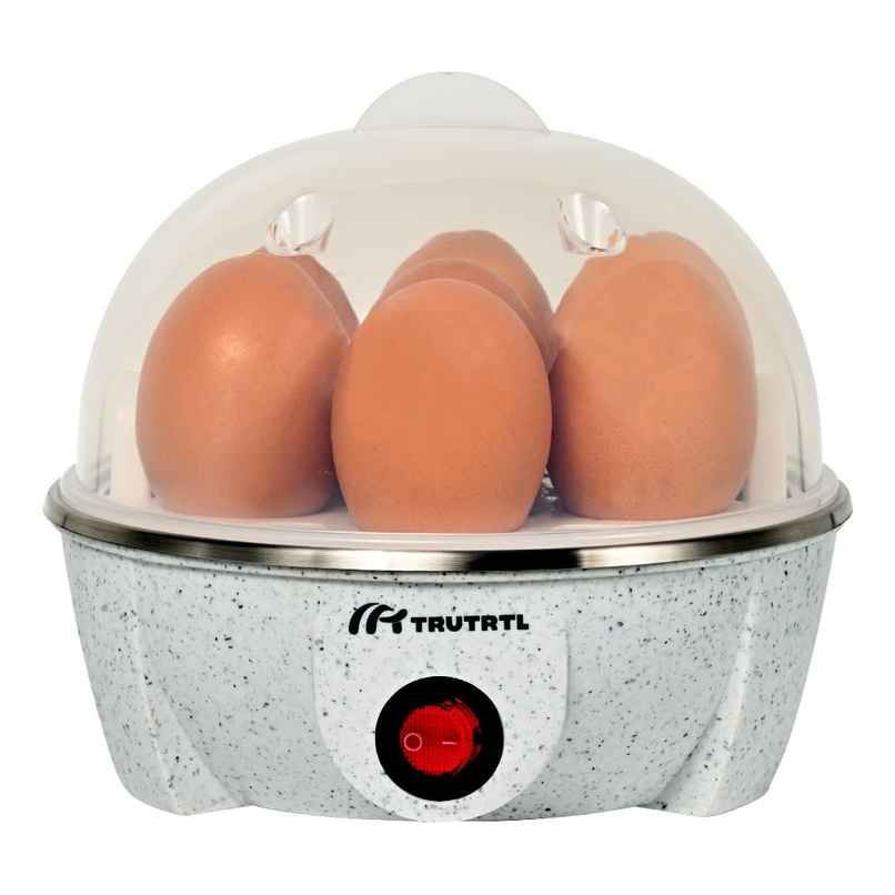 truTRTL Smart Instant Egg Boiler Machine 350 Watts, Boils Upto 7 Eggs, 414 ml, 3 Boiling mode, Automatic Shutt Off, Overheat Protection - Marble