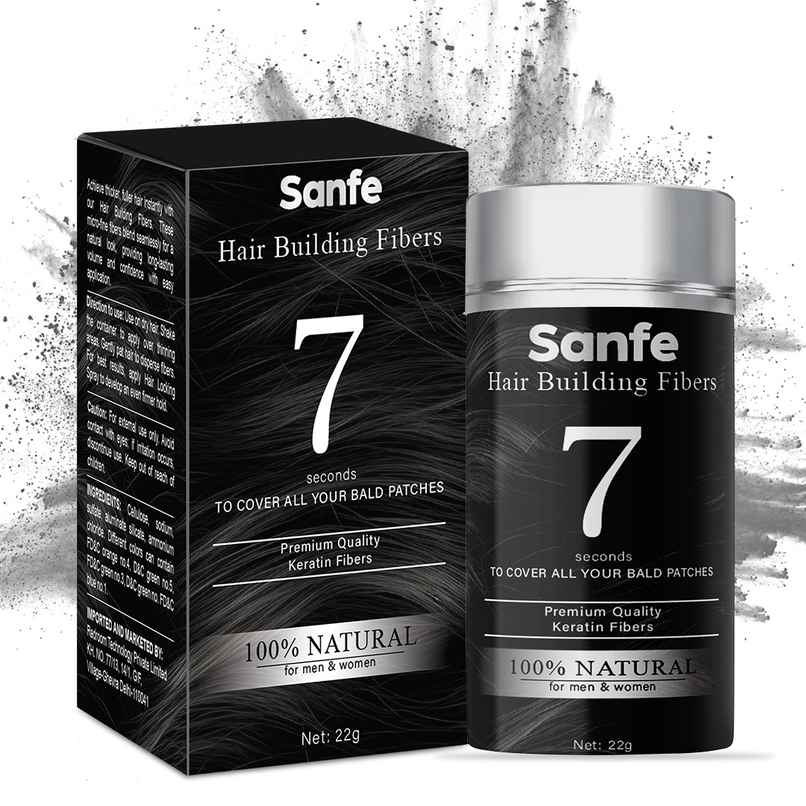 Sanfe Hair Building Fibers | Hair Fiber Powder for Bald Spot & Thinning Hair Cover Up