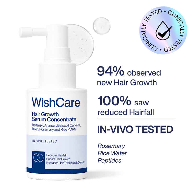 WishCare Hair Growth Serum Concentrate | New Hair Growth in 8 weeks | Redensyl, Anagain & Rosemary
