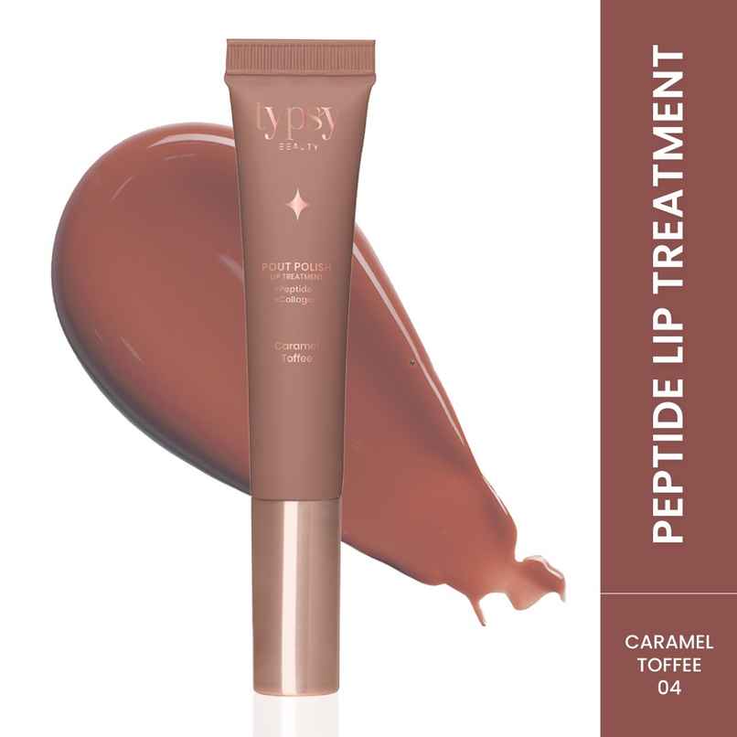 Typsy Beauty Pout Polish Peptide Lip Treatment Balm|Caramel Toffee|8Ml