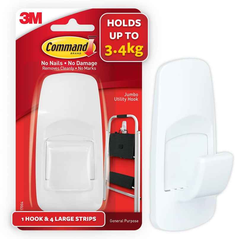 Command Jumbo Utility Hooks | White