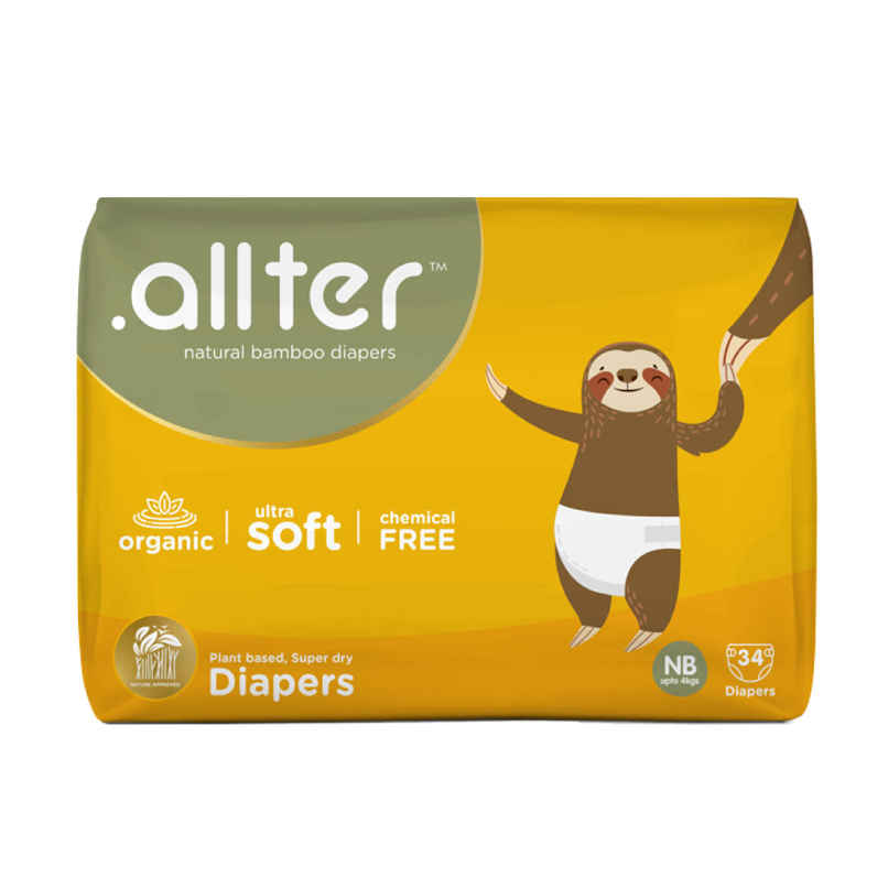 allter Bamboo Diaper | NB | 34 pcs
