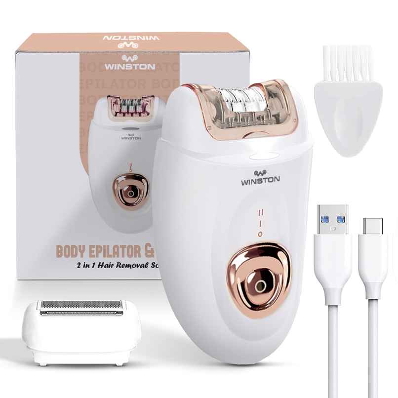 Winston WBE-102 Rechargeable Shaver for Women - Washable Heads | Water Resistant Winston WBE-102 Rechargeable Shaver for Women - Washable Heads | Water Resistant