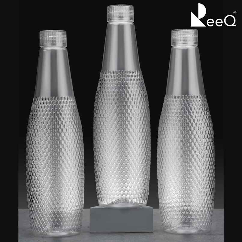 ReeQ Water Bottle Set for Fridge Use | Non-Toxic, BPA Free | Textured Grip - 1 L Each ReeQ Water Bottle Set for Fridge Use | Non-Toxic, BPA Free | Textured Grip - 1 L Each