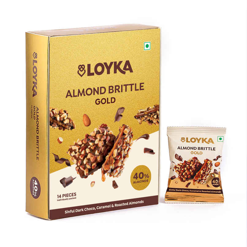 LOYKA Almond Brittle Gold Chocolate Box | 203 g