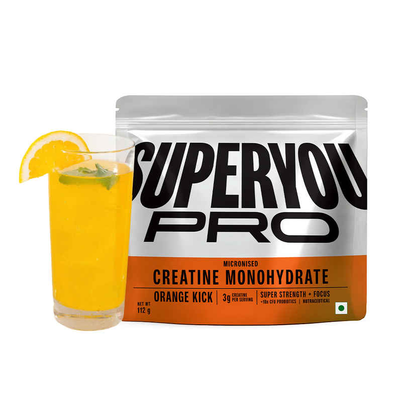SuperYou Pro Micronised Creatine Monohydrate Kick | 33 Servings | Orange