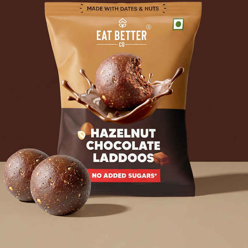 Eat Better Co Hazelnut Chocolate Sugar-Free Laddu Eat Better Co Hazelnut Chocolate Sugar-Free Laddu