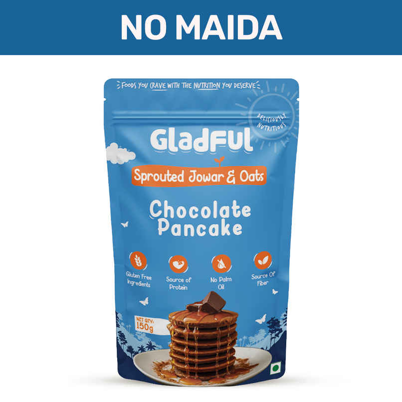 Gladful Choco Pancake Sprouted Millets and Masoor Mix Gladful Choco Pancake Sprouted Millets and Masoor Mix
