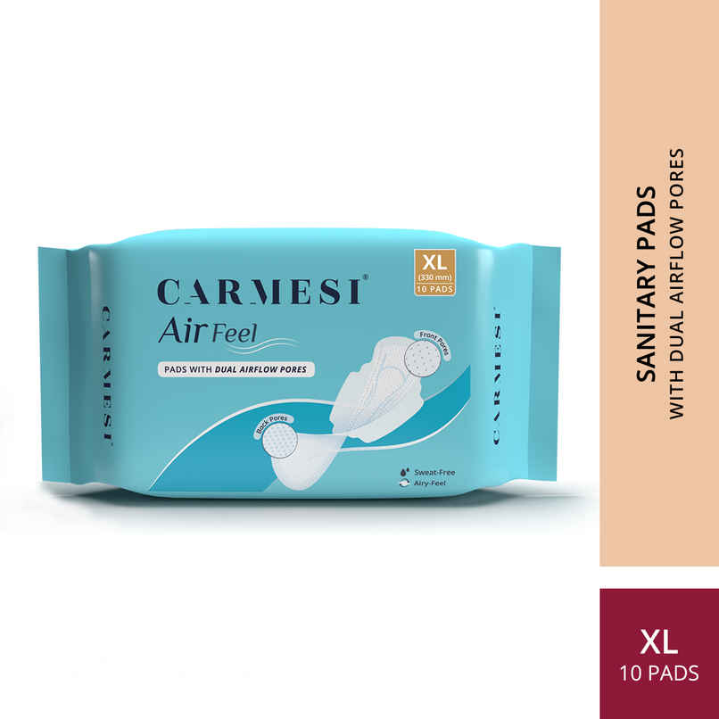 Carmesi Air Feel Sanitary Pads | XL | Dual Airflow Pores | Airy, Sweat Free & Rash Free