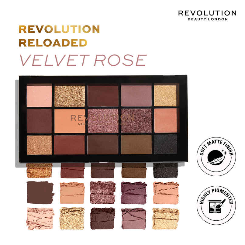 Makeup Revolution Reloaded Eyeshadow Palette Velvet Rose